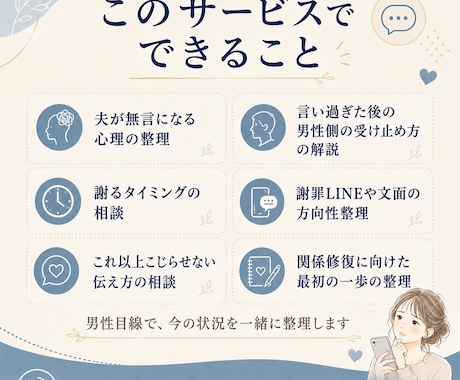 旦那の本音を男目線で電話相談します その一言、男性側ではこう見えているかもしれません イメージ2