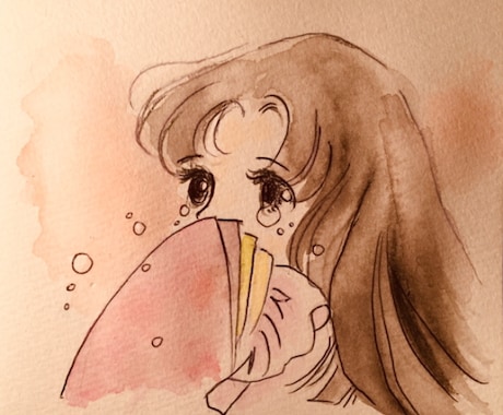 心温まる♡あなたの生活を彩る可愛いイラスト描きます 柔らかな色合いの水彩画です。あなたのイメージをイラストに！！ イメージ1