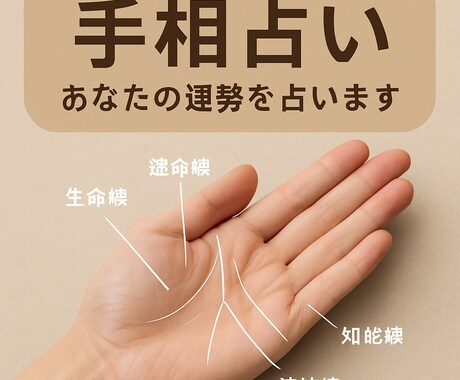 写真一枚で手相占いを行います 写真一枚！最短5分で手相占いを イメージ1