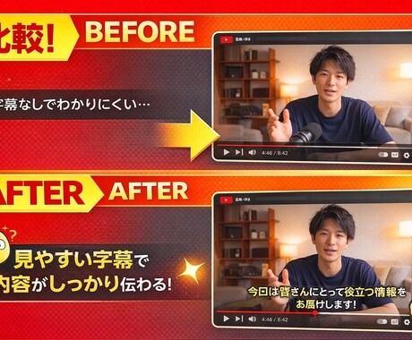 YouTube等の字幕を作成します 見やすさ重視！YouTube・動画字幕お任せください イメージ2