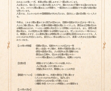 プロも愛用するおしゃれな鑑定書を作成します 商用利用OK!コーチ・サロン様も使える高品質な診断書作成 イメージ2