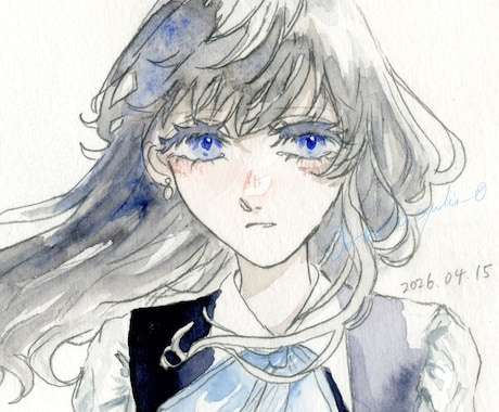 アナログ水彩イラストをお描きします 水彩ならではの透明感のある少女のイラストが得意です！ イメージ2