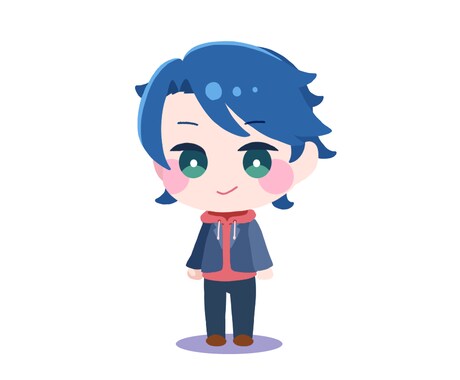 線画なしで目を引く可愛いSDキャラお描きします アイコンや動画の立ち絵に最適です！ イメージ2