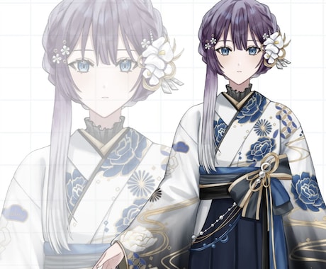 オリジナルキャラクターの立ち絵制作します 短納期◎高画質◎商用利用可◎衣装デザインのみ可◎ イメージ2