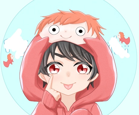 ミニキャラアイコンお描きします 小さい等身の可愛いイラストアイコン! イメージ1