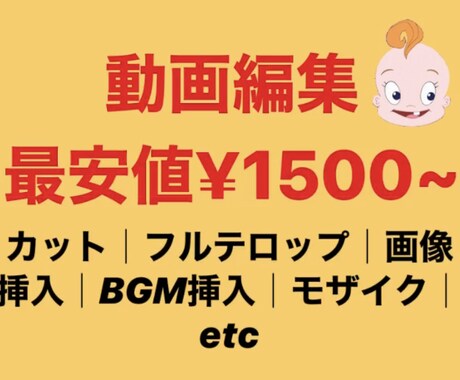 最安値！YouTubeの動画編集を代行します 最安値の動画編集！手書き文字も入れられます！ イメージ1