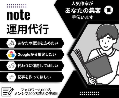 note運用代行で集客の手伝いをします イメージ1