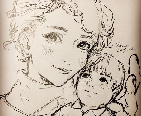 Twitter『白黒』アイコン描きます 漫画キャラのような、でも自分とそっくりな『似顔絵アイコン』！ イメージ2