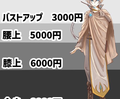 TRPG/配信/ゲームetc用立ち絵お描きします TRPG割引あり！TRPGでの利用は1000円お得！ イメージ2