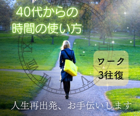 40代からの、人生再出発のお手伝いをします 「①理想の生活を描くワーク」で時間の使い方をグレードアップ！ イメージ1