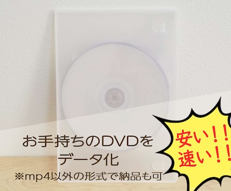 最短当日納品！DVDをmp4へデータ化します DVDを動画として再生、編集可能なデータへ変換！ イメージ1