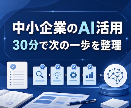 中小企業のAI活用を一緒に整理します 30分で、業務の次の一歩を明確にします イメージ1
