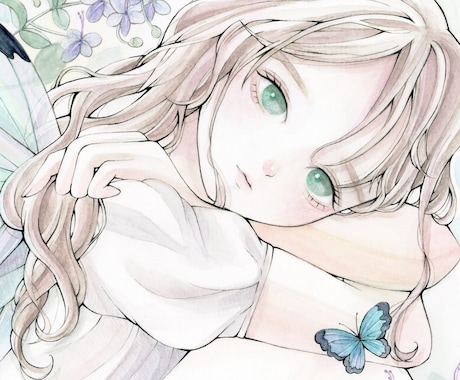 もっちりとしたかわいい女の子のアイコンを描きます 繊細で柔らかいアナログイラストの雰囲気がお好みの方へ イメージ1