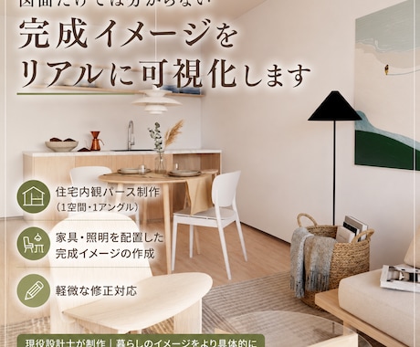 住宅/店舗の高クオリティー建築パースつくります イメージ1
