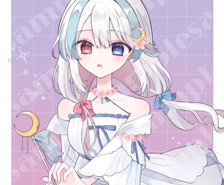 1枚絵、アイコン等、サムネイルイラスト制作致します かわいい雰囲気が得意です¨̮⃝ イメージ1