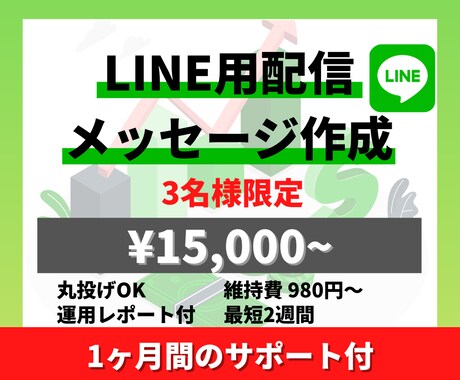LINEメッセージ配信のモニター様を募集します Webコンテンツ向けのLINEライティングを行います イメージ1
