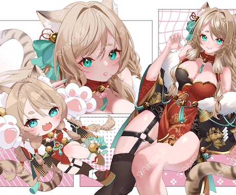 SNS◎イラスト描きます アイコン、記念絵、パーツ分けイラストなど幅広くお任せください イメージ2