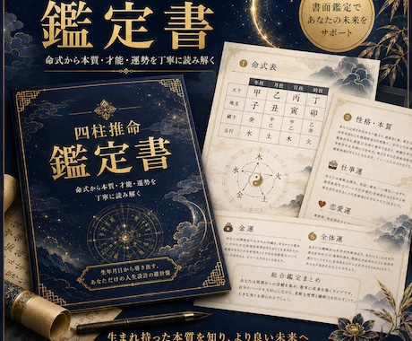 四柱推命であなたの運命と人生を詳しく占いますます 生まれ持った本質と人生全体の流れを読み解きます イメージ2