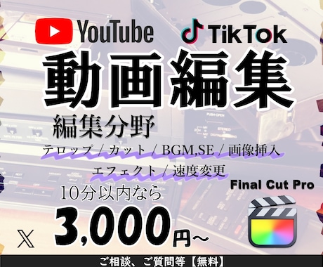 動画編集3000円でお受けします 実績制作の為、最低価格でお受けいたします イメージ1