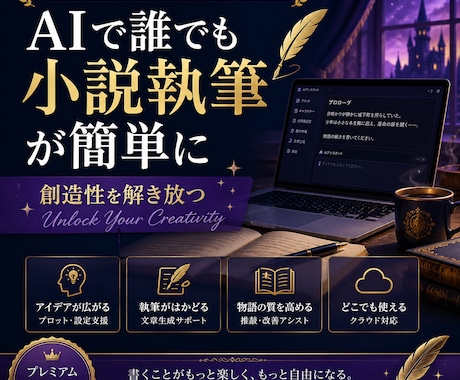 初心者歓迎　AI活用でラクラク小説執筆術教えます AIを活用した簡単な小説の書き方を分かりやすく解説します。 イメージ1