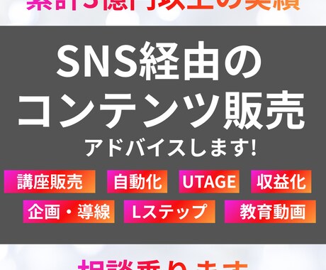 SNS経由の講座販売の相談乗ります 集客〜販売動線までの設計構築をします イメージ1