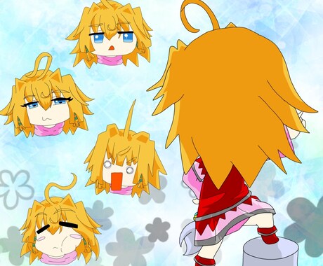デフォルトキャラデザ（女の子）となっています デフォルトキャラデザ（女の子）で、表情差分８種あります。 イメージ2