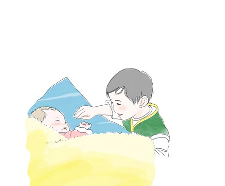 思い出のお写真を素敵なイラストデータに作成します ＊〜ふんわり優しい雰囲気のイラストです〜＊ イメージ2