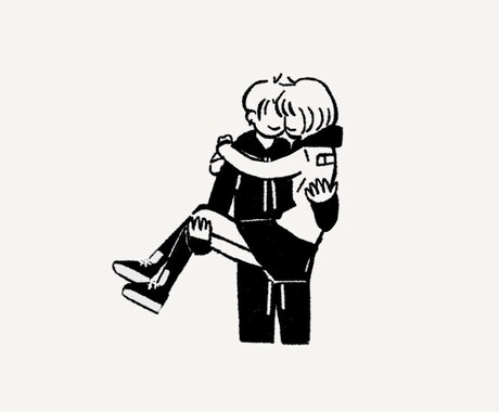 シンプルなモノクロのイラストを描きます SNS・WEB・ブログ用等に♪ イメージ2