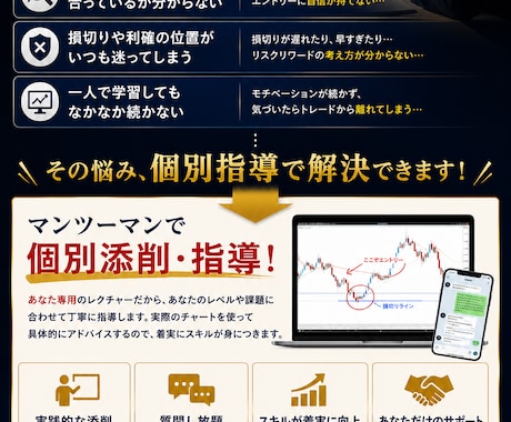 3名限定でFXを個別指導します 専業トレーダーがマンツーマンで教えます！！ イメージ2