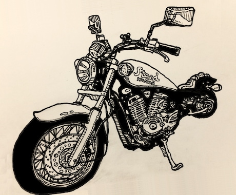バイク/車/リアル/絵/イラスト描きます あなたの愛車を味のある絵にします。 イメージ1