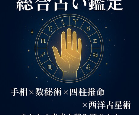 総合鑑定☆手相・数秘・占星術・四柱推命で占います 悩みに寄り添う信頼の占い鑑定をします イメージ1