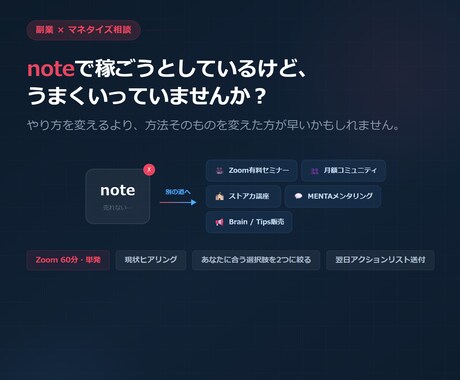 note行き詰まりの方へ、別の方法を提案します noteをやめていい。あなたに合う別の稼ぎ方があります イメージ1