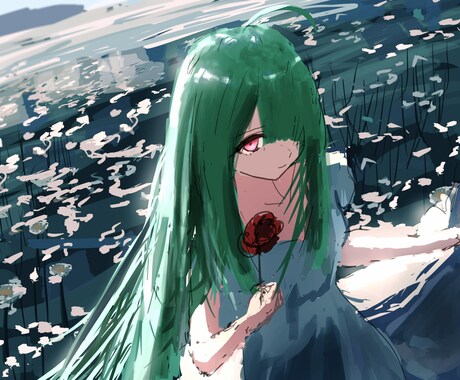 オリジナルキャラクターで一枚絵を描きます あなただけのオリジナルキャラクターを一枚絵にします。 イメージ2