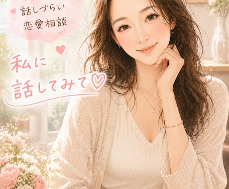 人に話せない恋愛相談乗ります 周りには話しづらい内容も、どうぞ話してくださいね イメージ1