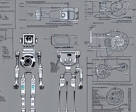 ロボットのイラストを販売しています CGで制作した各種ロボットの骨組み イメージ1