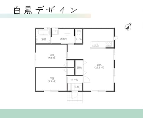 テイストに合う分かりやすい間取り図を作成します 不動産資料・広告・HP等に│テイスト別デザイン│修正無制限 イメージ2