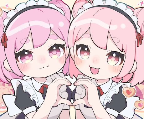 修正無制限！可愛いイラスト描きます MV・歌ってみた・グッズ・ヘッダー・SNS・動画 イメージ1