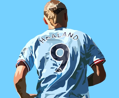 写真を基に写真のようなイラスト描きます プロサッカー選手、ご本人様のイラスト作成 イメージ1