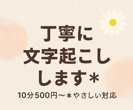 初心者さん歓迎＊丁寧に文字起こします ～一つ一つ心を込めて文字起こし～ イメージ1