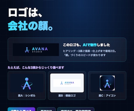 開業・起業のロゴを3案ご提案・最短2日で作ります イメージ1