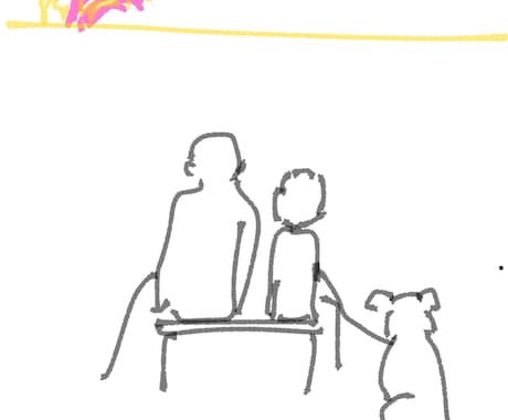 シンプルな線画を描きます 犬　人　風景などをシンプルな線で描きます。 イメージ2