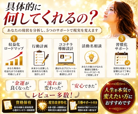 霊感タロットで収入の流れを整えます 迷いを減らし現実を動かしていきます イメージ2