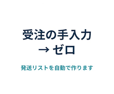 受注の手入力をなくし発送リストを自動作成します ネットショップの受注を発送リスト・在庫表へ自動で反映します イメージ1