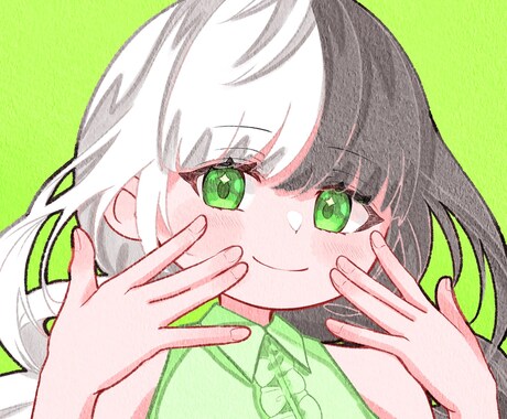 単色背景のかわいいイラスト作成します SNSの顔となるアイコンを描かせていただきます！ イメージ2