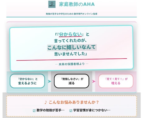 勉強嫌いでも大丈夫！【中学数学】教えます 分からないを「できた！」に変える中学生向け数学オンライン指導 イメージ2