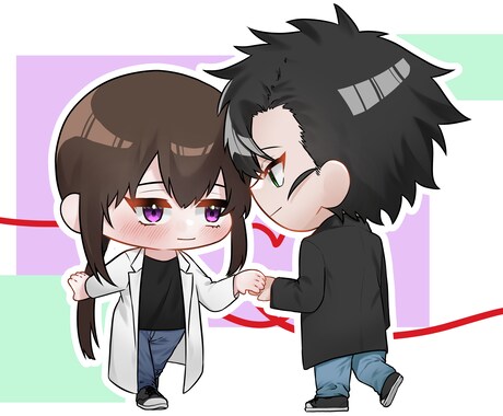可愛らしいミニキャライラストお描きします 二次利用OK、最短で2週間でお届け！ イメージ2