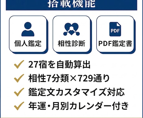 宿曜占星術の鑑定書を自動作成するツールを販売します 生年月日を入れるだけで27宿鑑定書が完成 イメージ2