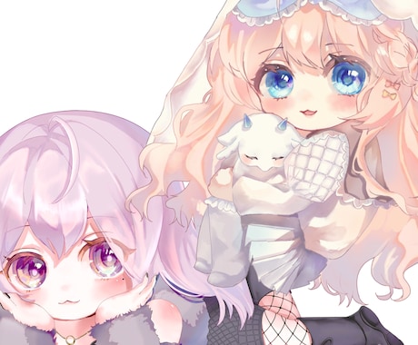 魅力的なデフォルメキャラクターを描きます ーご依頼者様の御要望にそった制作ー イメージ1