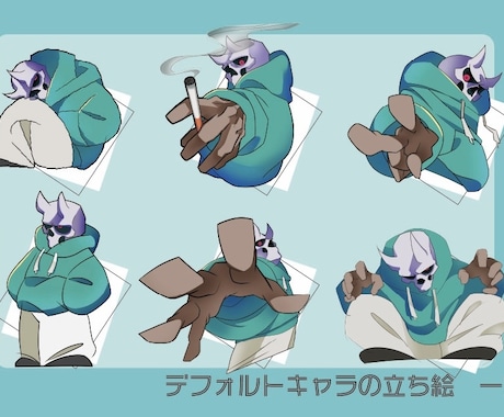 カッコいい絵が好きな方向けの作品を描きます グラフィックで攻撃的なキャラクターデザイン イメージ2