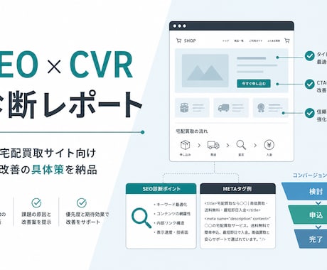 EC・買取の売れない原因をSEOとCVRで直します 検索流入と申込の詰まりを一緒に解消 イメージ1